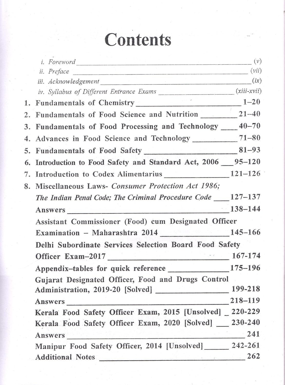 Objective Food Science and Safety Standards